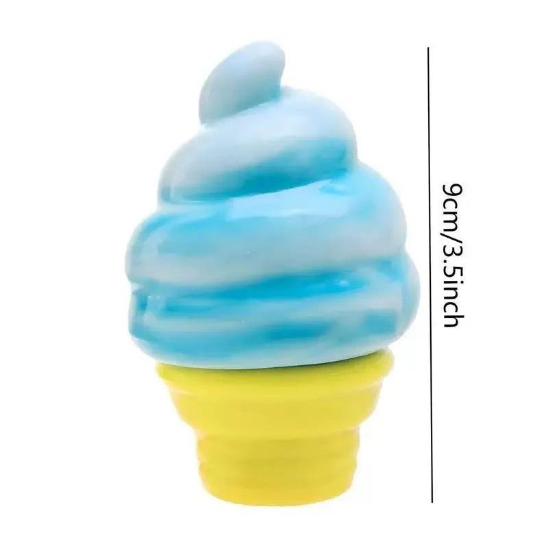 Surprise Ice Cream Cone Squishy Stress Relief Toy - Sensory Fidget, Party Favor & Home Decor
