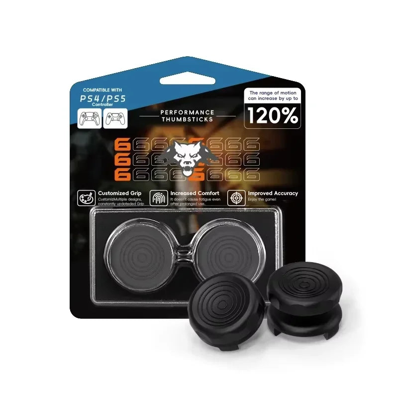 High-Rise Thumbstick Extenders for PS4, PS5 & 8BitDo Ultimate Controller – 2-Pack Silicone Joystick Grips