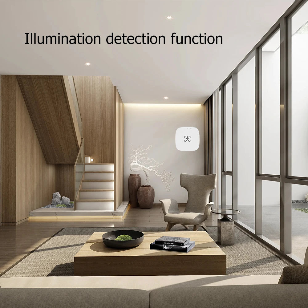 ZigBee WiFi mmWave Human Presence Motion Sensor with Luminance & Distance Detection, AC 80–240V / USB 5V Smart Home