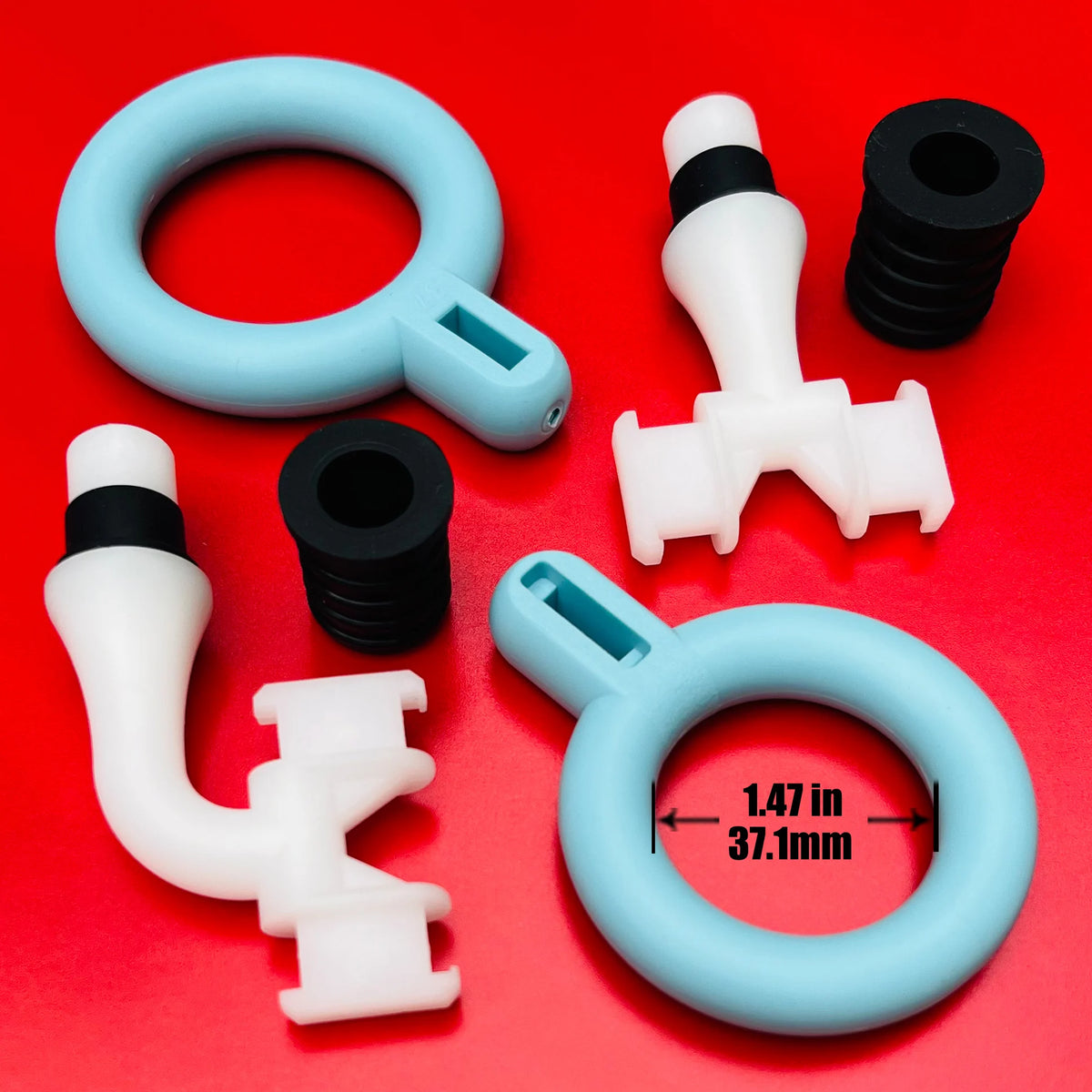 Replaceable Silicone Massage Gun Heads for 12–19mm (0.47–0.75 in) Shaft — Fascia Attachments for Muscle Relief & Recovery