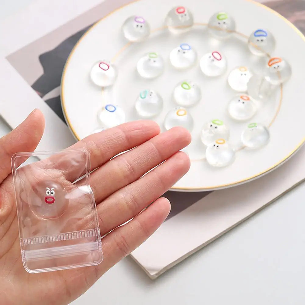 Mini Transparent Silicone Emotion Fidget Poppers — Sensory Stress Relief Toys (1-20 pcs)