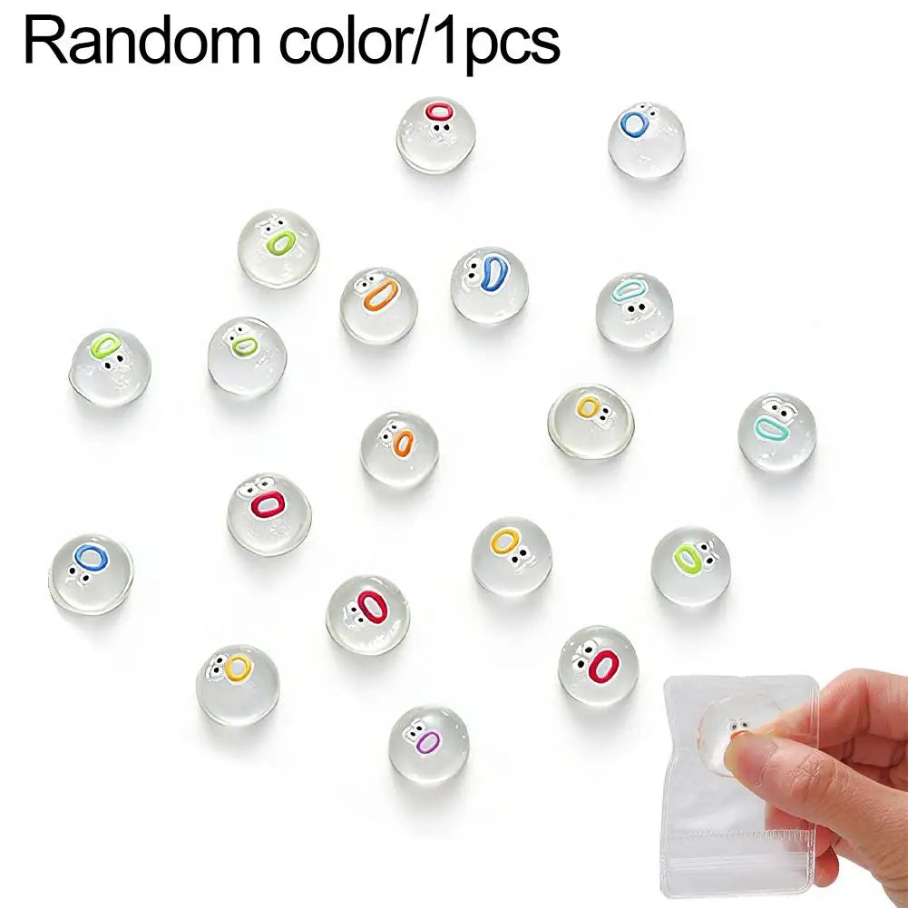 Mini Transparent Silicone Emotion Fidget Poppers — Sensory Stress Relief Toys (1-20 pcs)