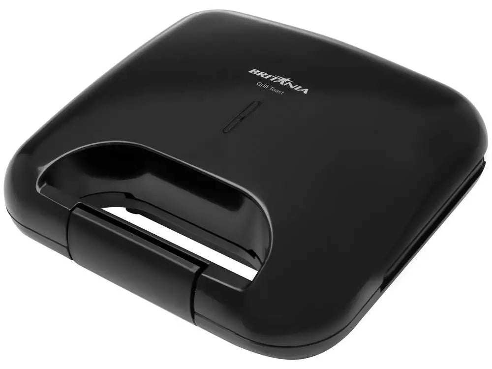 2-Slice Electric Sandwich Maker & Grill, Non-Stick Corrugated Plates, 750W 110V, Compact Black