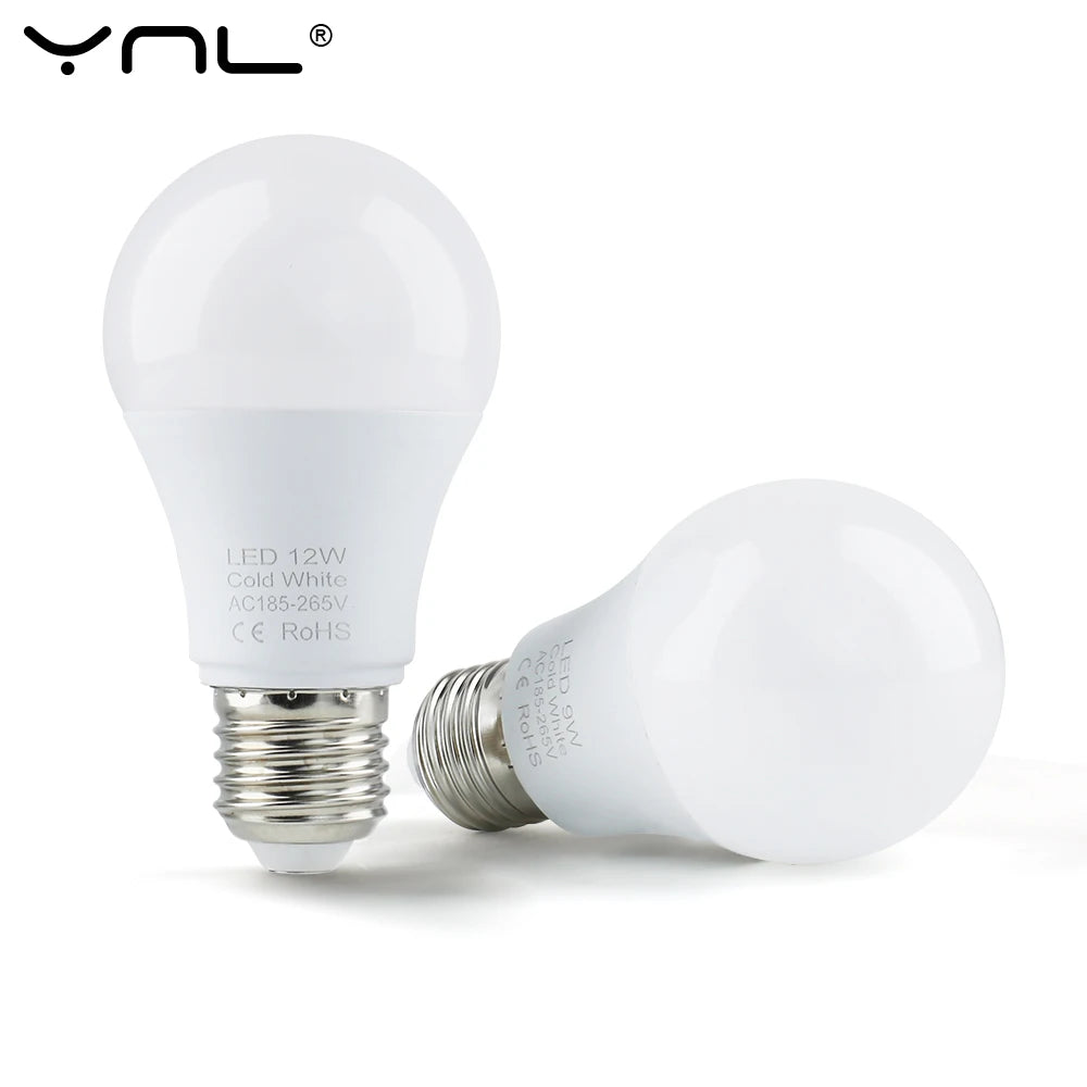 E27 LED Bulb 3W–18W (AC 220–240V) High Brightness Spotlight – Warm & Cool White
