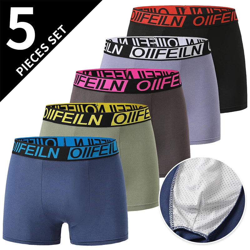 4/5-Pack Men's Printed Boyshort Swim Trunks – Comfortable Plus-Size Beach & Swim Shorts