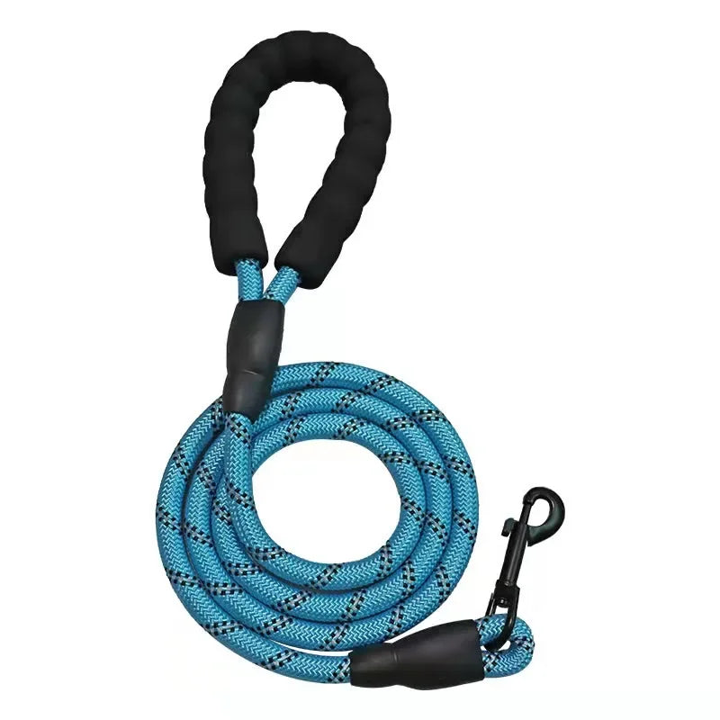 Reflective Heavy-Duty Dog Leash – Nylon Anti-Pull Leash for Small, Medium & Large Dogs