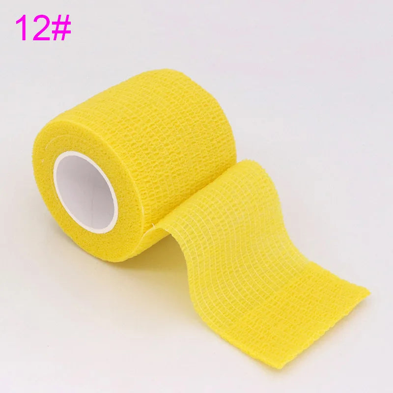 Colorful Self-Adhesive Elastic Sports Tape Wrap 5cm x 4.8m (2.0in x 15.7ft), Knee Wrist Ankle Finger Support Bandage for Tattoo and Pets