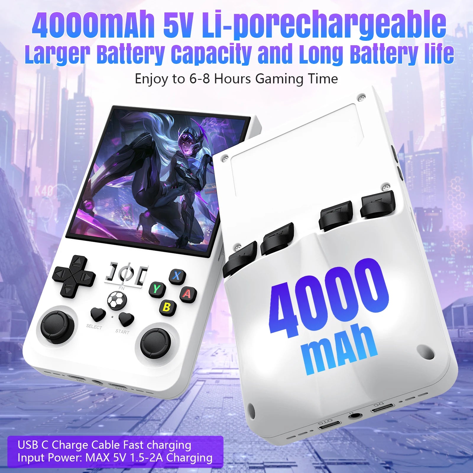 Retro Handheld Game Console 64/128GB, 18,000+ Classic Games, Portable Pocket 4.0" (10.2 cm) IPS Screen, 4000mAh Battery