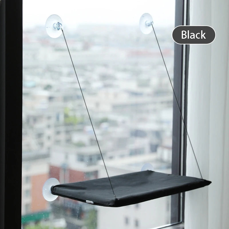 Window Cat Hammock Bed 55×35 cm (21.6×13.8 in) – Holds up to 20 kg / 44 lb | Suction-Cup Hanging Cat Perch & Sunny Window Seat