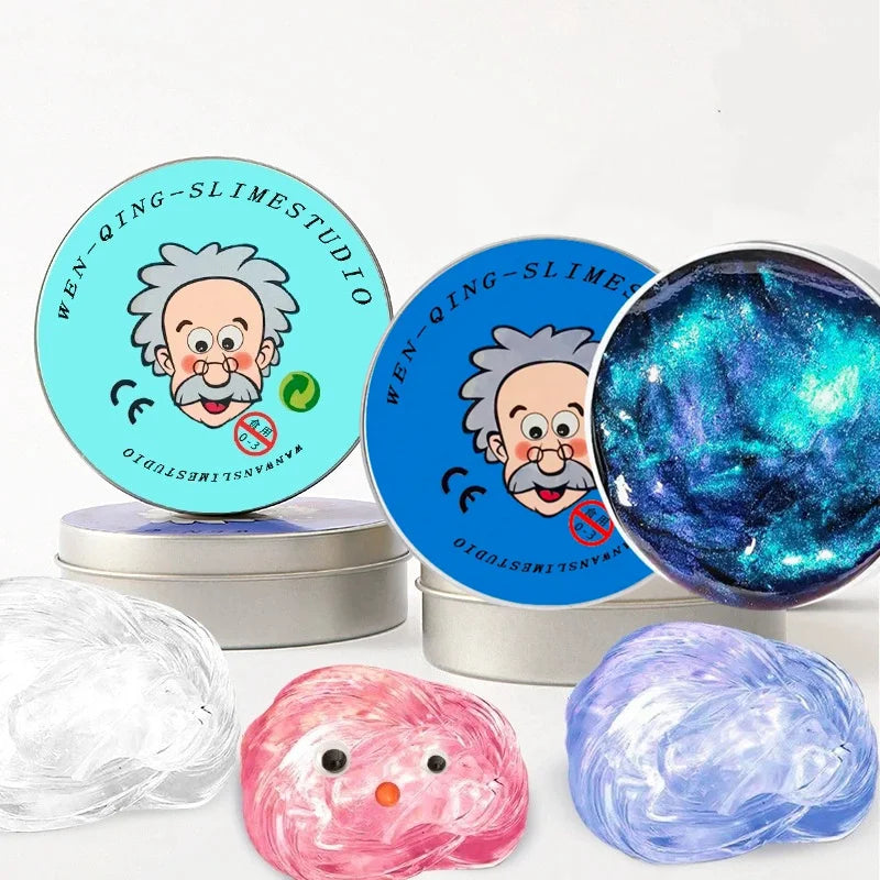 Reusable Liquid Crystal Putty Bouncy Slime Set DIY Stress Relief Handgum Playdough