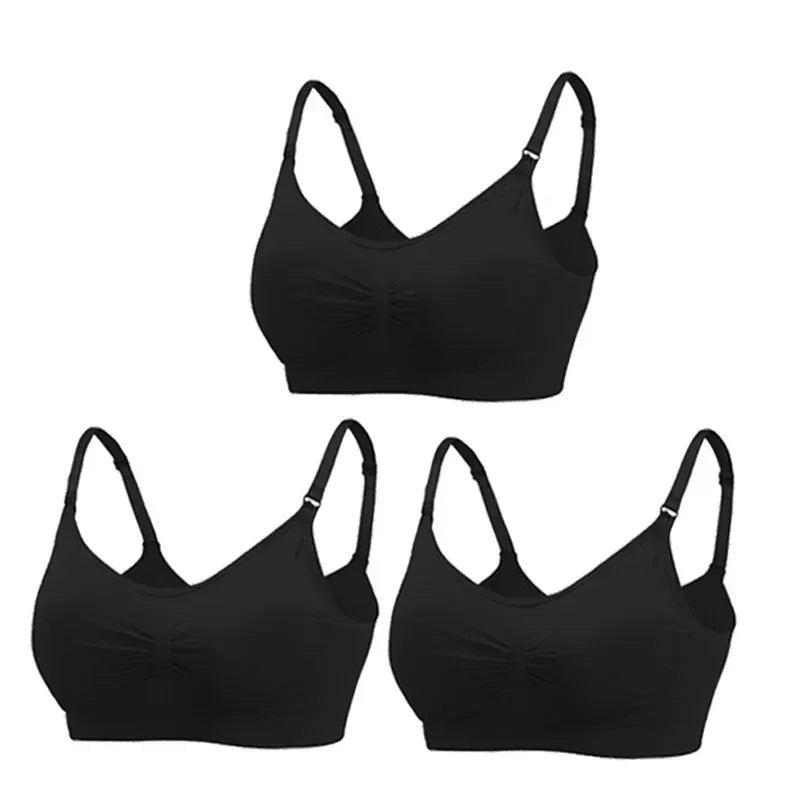 3-Pack Maternity Nursing Bras – Soft Wire-Free Breastfeeding Bra for Pregnancy & Nursing