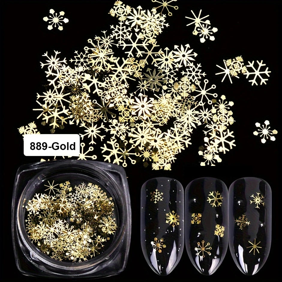 3D Christmas Snowflake Nail Charms for Festive Nail Art view 11