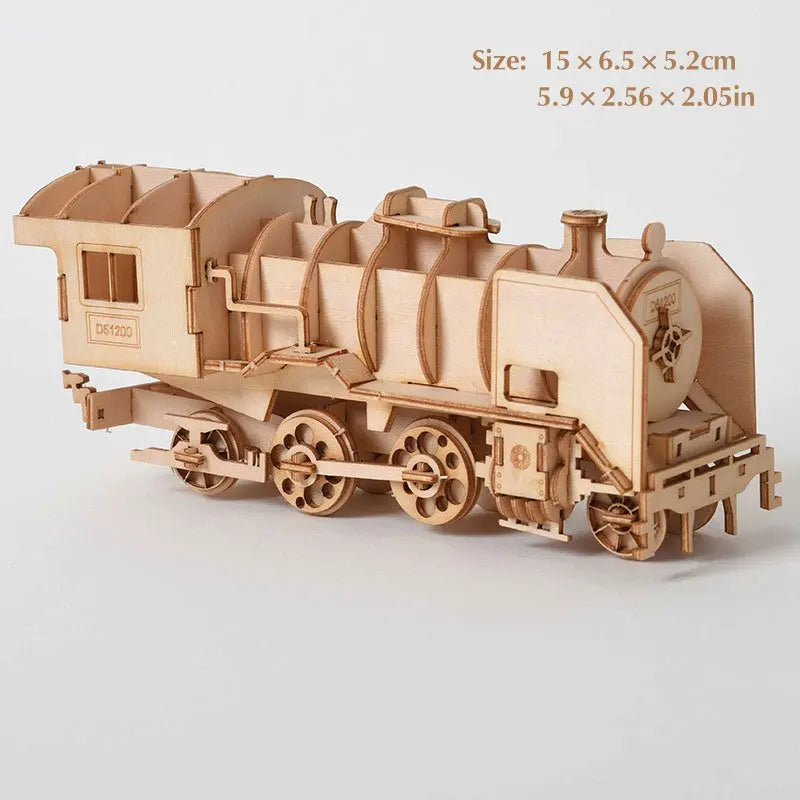 DIY 3D Wooden Mechanical Puzzle Kit - Buildable Ship Model Ornament, Handmade Assembly Game, Christmas Gift