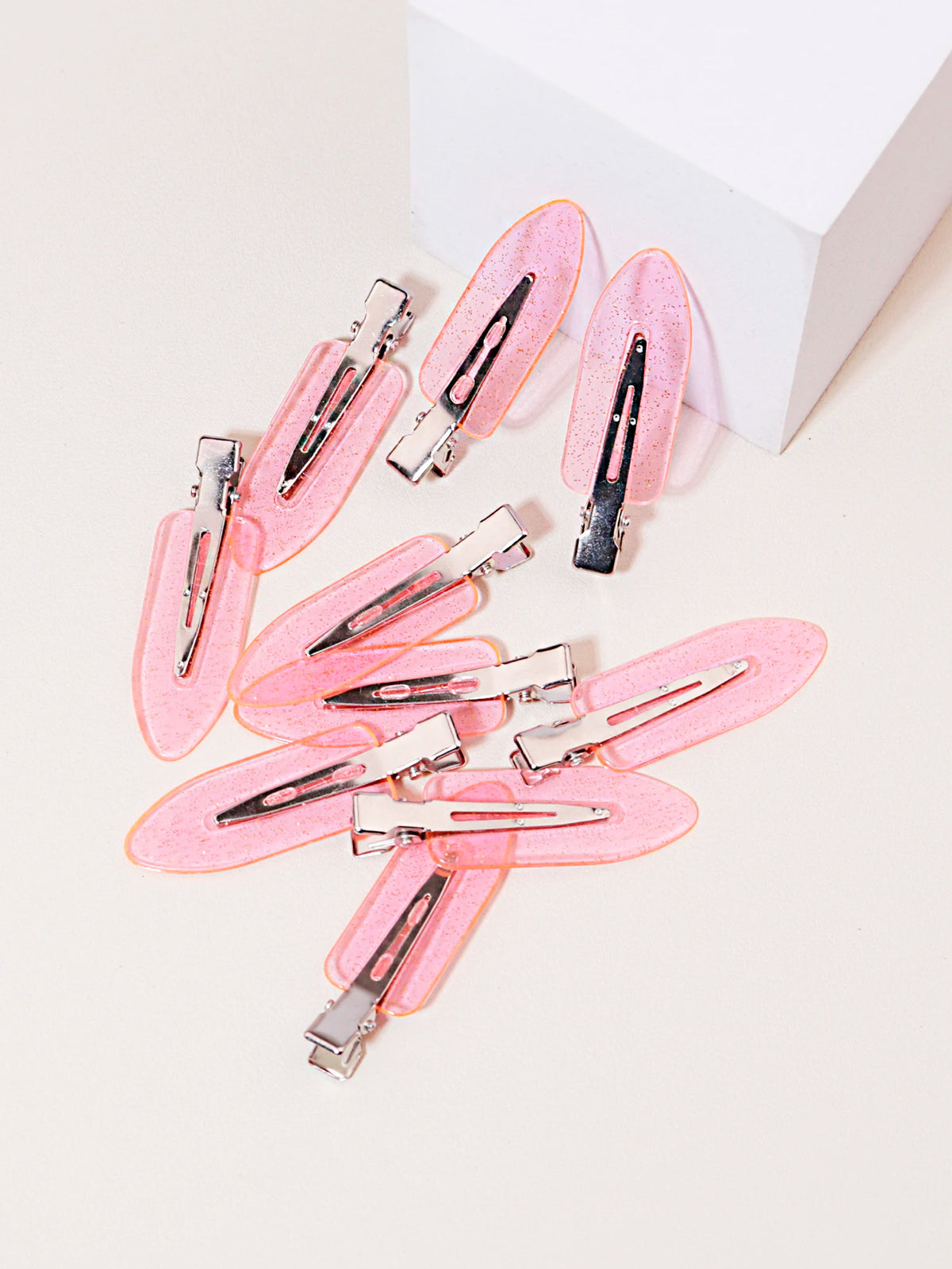 10-Pack Clear Seamless Hair Clips for Wigs and Makeup, Transparent Styling Facial Accessory Clips