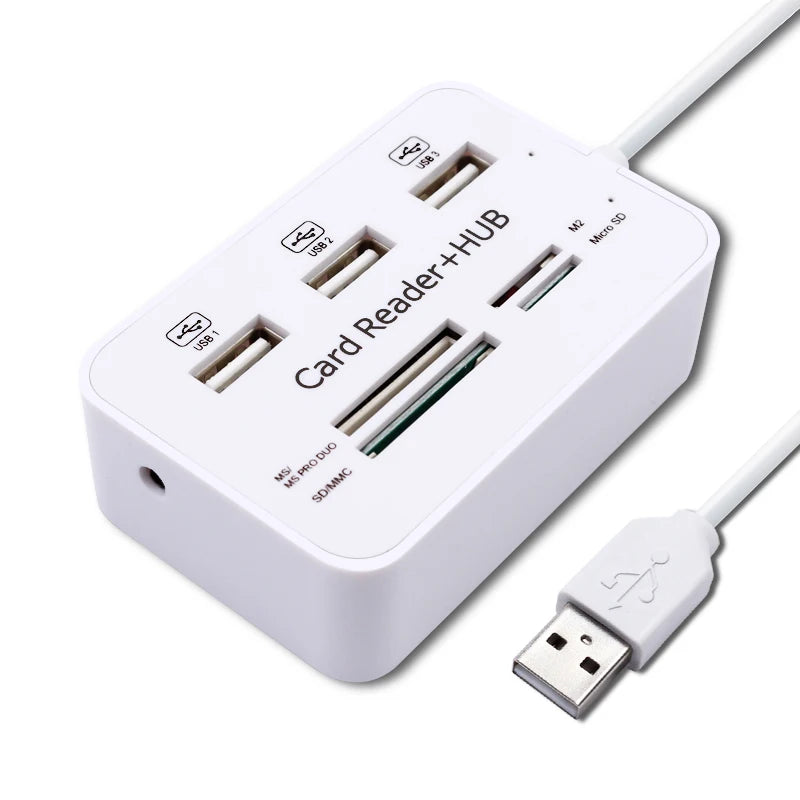 USB-C Multi Card Reader Hub — 3/5/6-in-1 SD & microSD (TF) + USB 2.0/3.0 Adapter, Up to 6 Slots