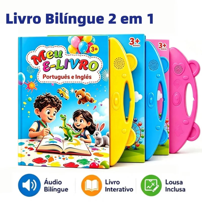 Interactive Bilingual Sound Book for Kids - English & Portuguese Touch-Activated Learning