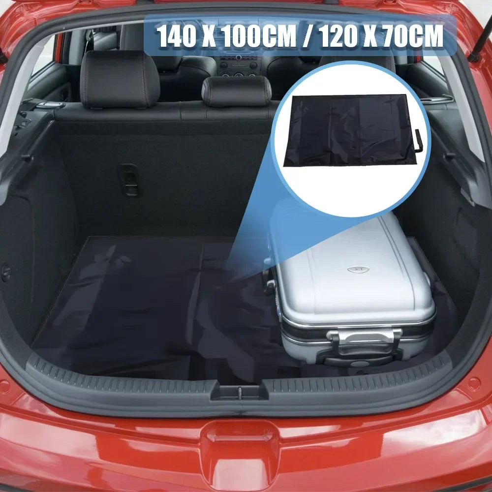 Universal Waterproof Car Trunk Cargo Mat — Dustproof Luggage Liner & Pet Protector, 70×120 cm & 140×100 cm (27.6×47.2 in & 55.1×39.4 in)