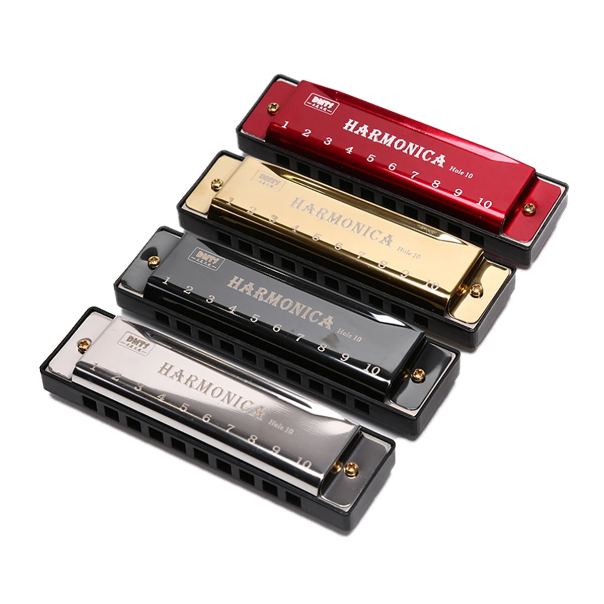 10-Hole Diatonic Harmonica in C with Protective Case – Beginner & Kids Music Gift