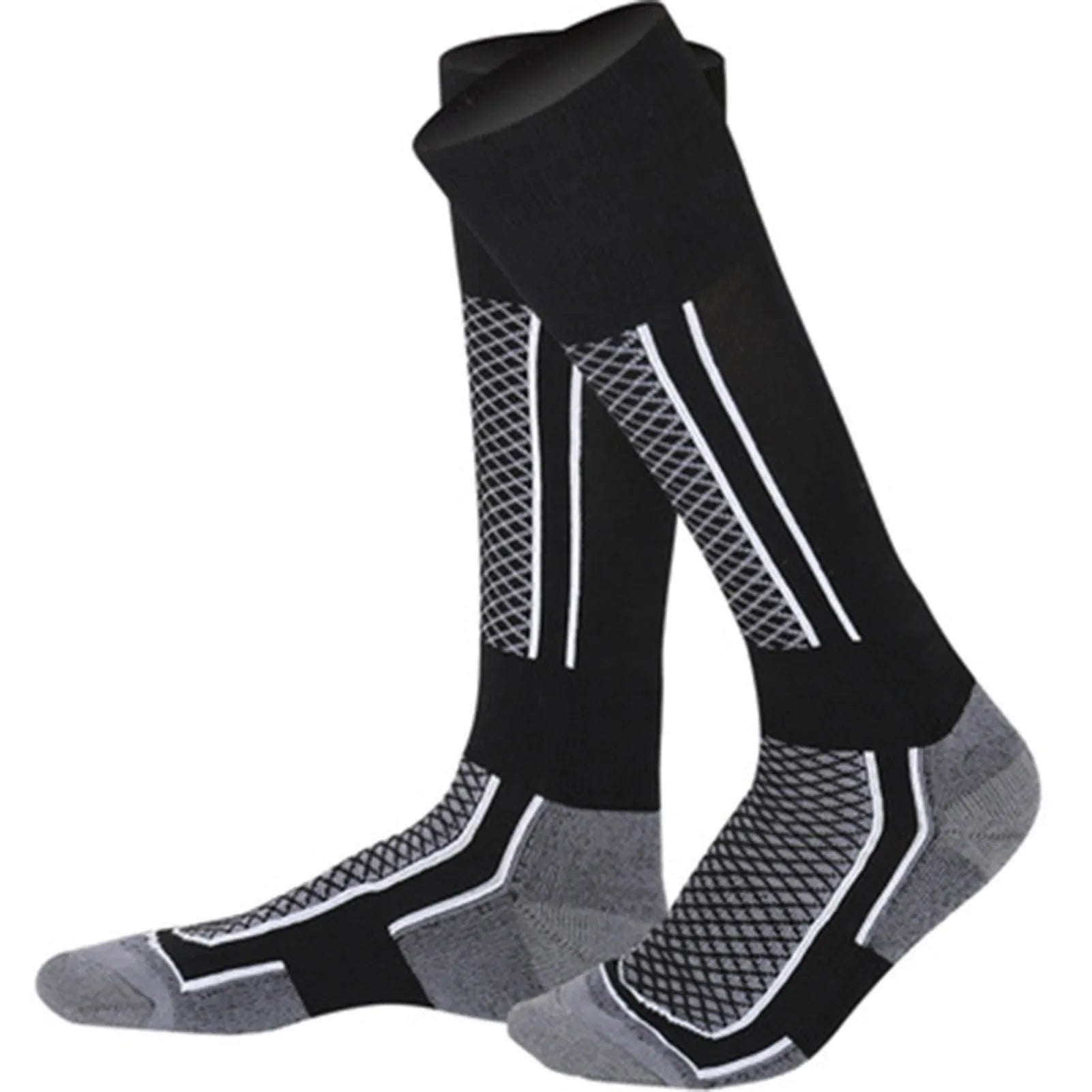 Thick Thermal Knee-High Ski Socks – Moisture-Wicking Sports Socks for Snowboard, Cycling & Soccer, Unisex (Men EU 39-45 / Women EU 33-39)