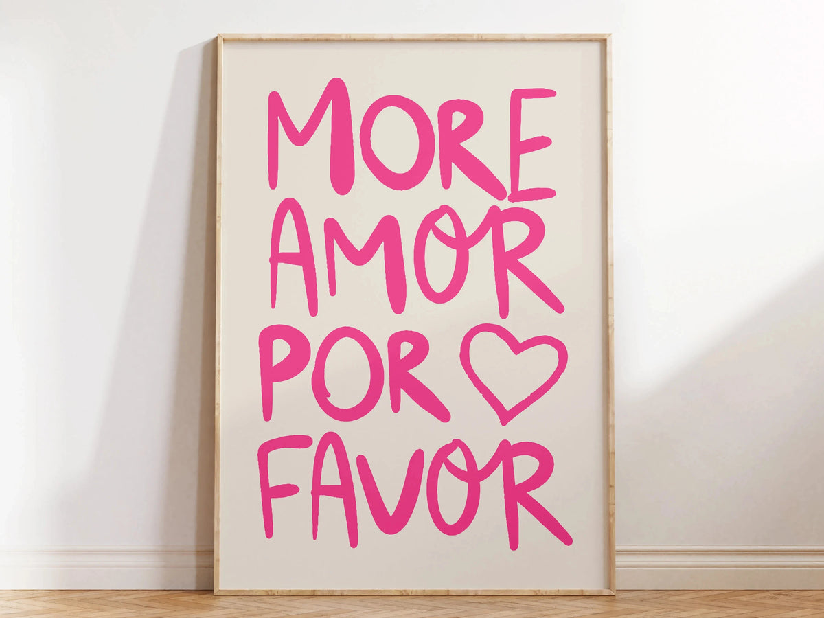 1pc Frameless Love Quote Canvas Wall Art - Pink & Blue Abstract Modern Home Decor