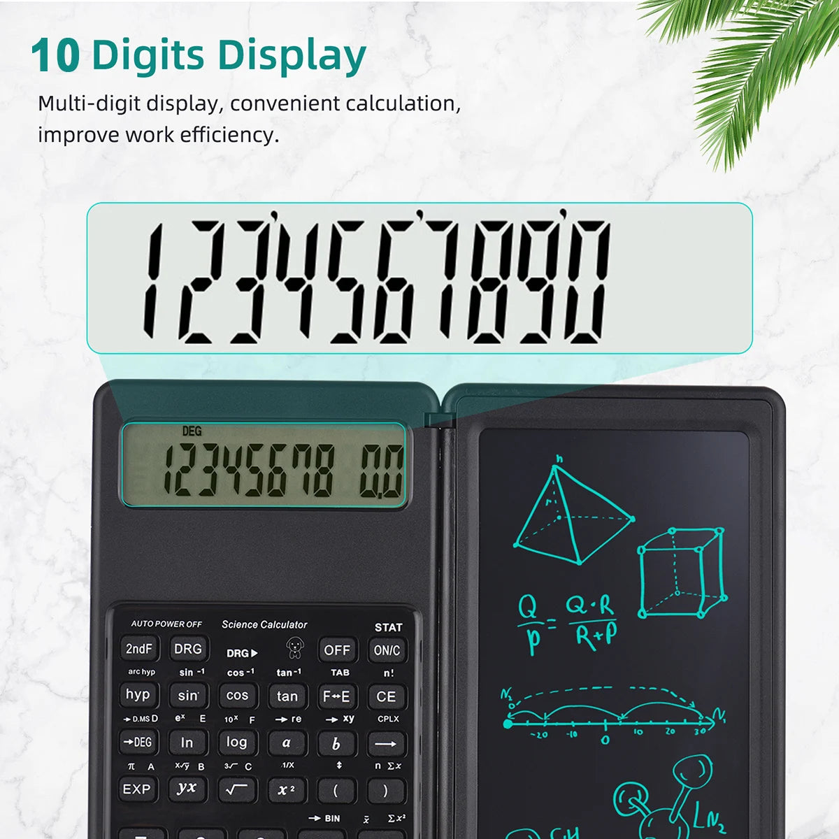 Portable Foldable Scientific Pocket Calculator – 10-Digit Compact Travel Calculator for Office & School