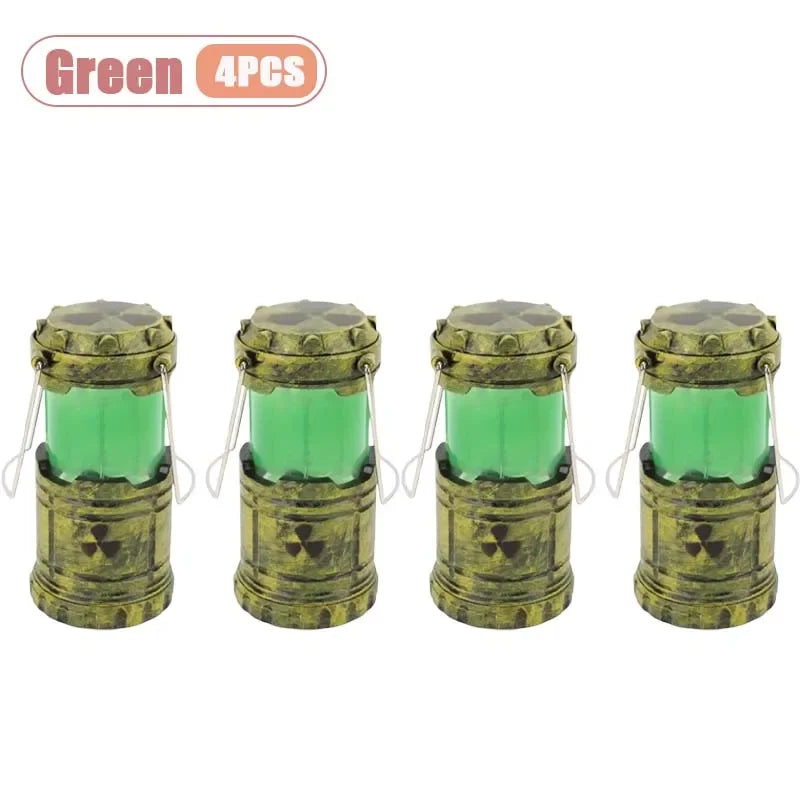 LED Mini Nuclear Reactor Lantern Battery Operated Apocalyptic Night Light for Halloween and Home Decor