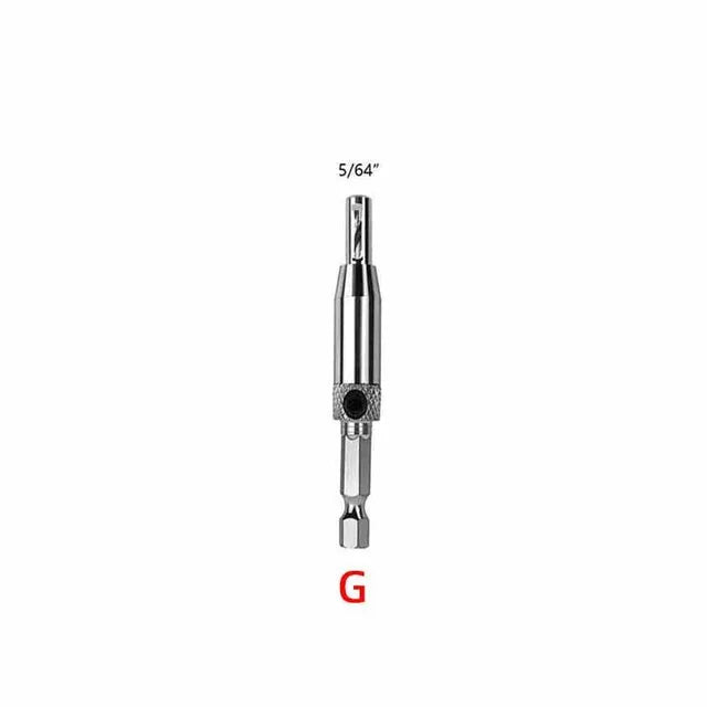 HSS Self-Centering Hinge Drill Bit for Door & Cabinet 1pc 5/64–1/4 in (2.0–6.3 mm) Wood Reaming & Countersink Tool