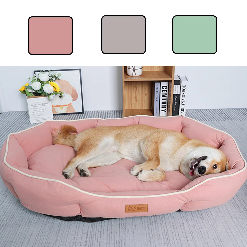 Large Pet Sofa Bed Plush Corduroy Couch for Dogs & Cats Winter Warm Sleeping Mat Cushion