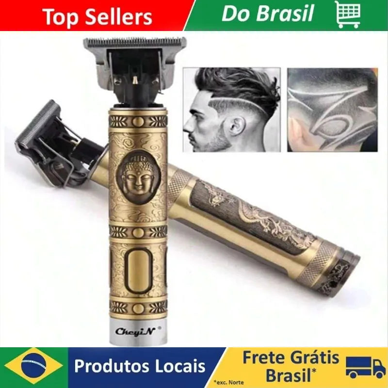 Men's Electric Beard Trimmer & Hair Clipper – Battery‑Powered Precision Shaver