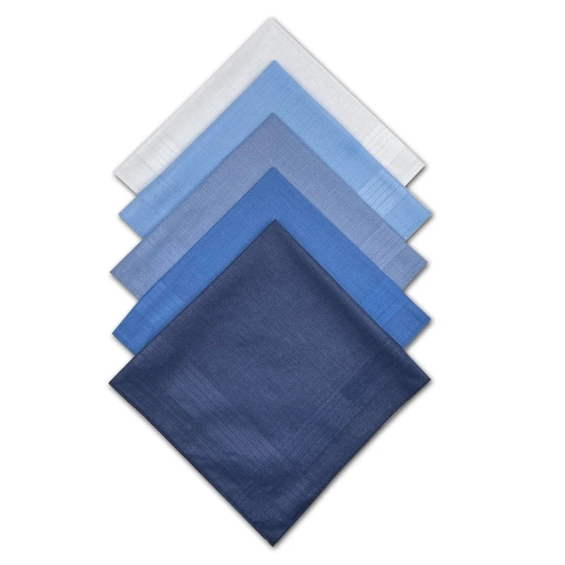 Soft Absorbent Pocket Handkerchiefs - Cotton-Feel 40x40cm (15.75x15.75in) - Solid Color 5pc/15pc Set
