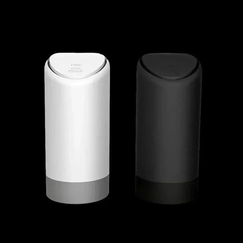 Silicone Car Trash Can – Round Portable Car Garbage Bin Auto Organizer, 6 x 2.8 in (15 x 7 cm)
