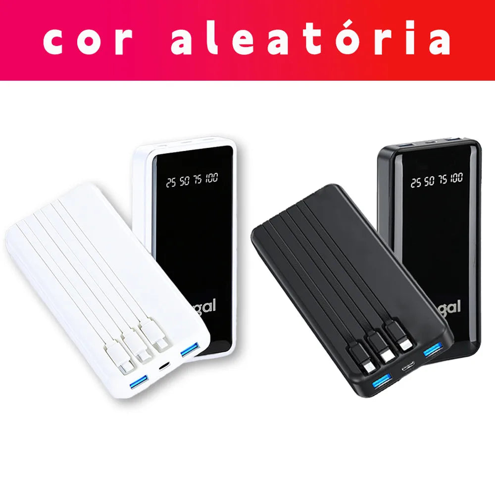 20000mAh Portable Power Bank with LED Flashlight & Digital Display Fast Charging (USB-C / Micro USB)