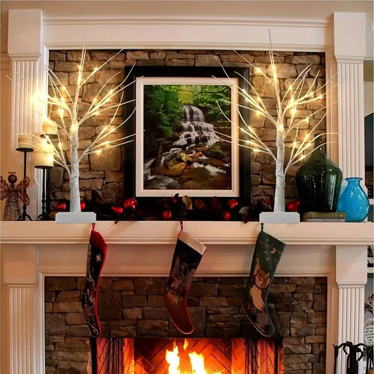 24-LED Birch Tree Light with Adjustable Branches – Battery-Powered LED Tree Lamp for Bedroom, Party, Outdoor & Christmas Decor