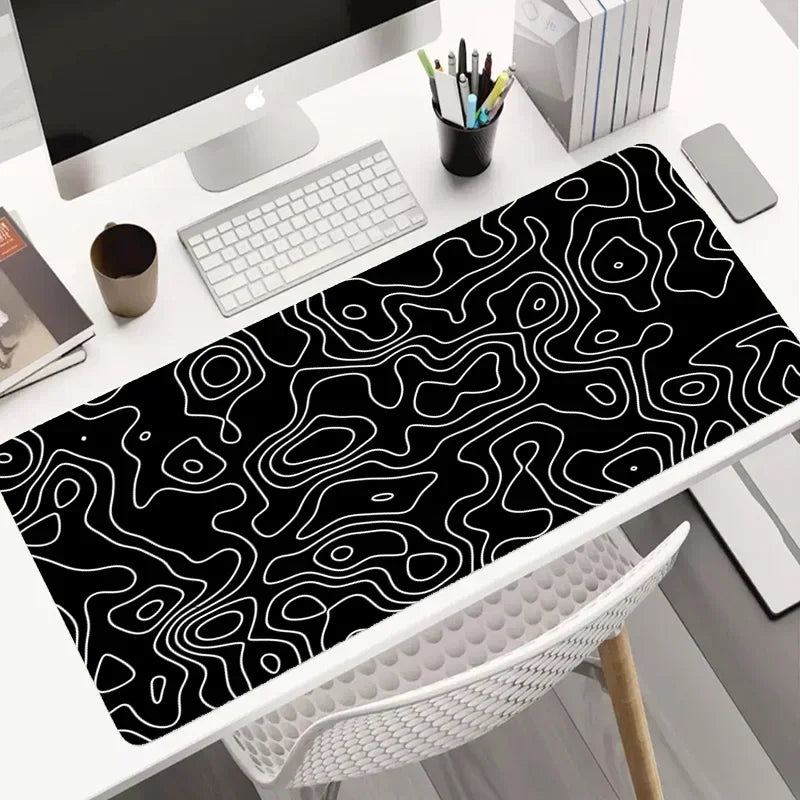 Large Gaming Mouse Pad 900 x 400 mm (35.4 x 15.7 in) XL Extended Non-Slip Rubber Base Stitched Edge – Abstract Desk Mat