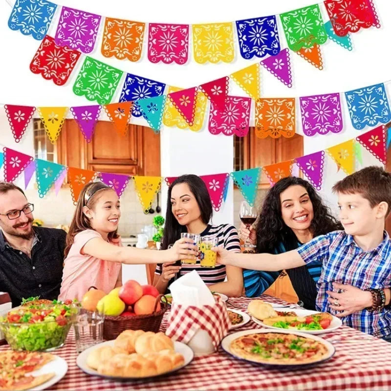 Fiesta felt party banner for Cinco de Mayo, view 6