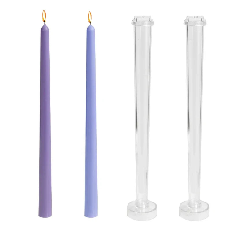 Long Pole Candle Mold 25.5/30 cm (10.0/11.8 in) Plastic DIY Peaked Column Pillar Candle Making Kit