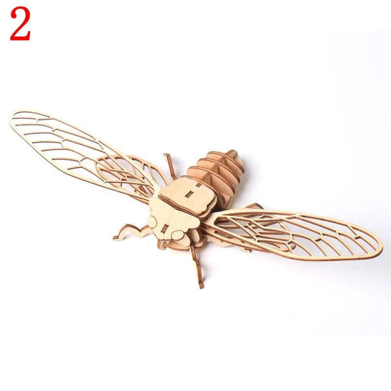 DIY 3D Wooden Butterfly Puzzle for Kids - Educational Craft, Brain Game & Home Decor