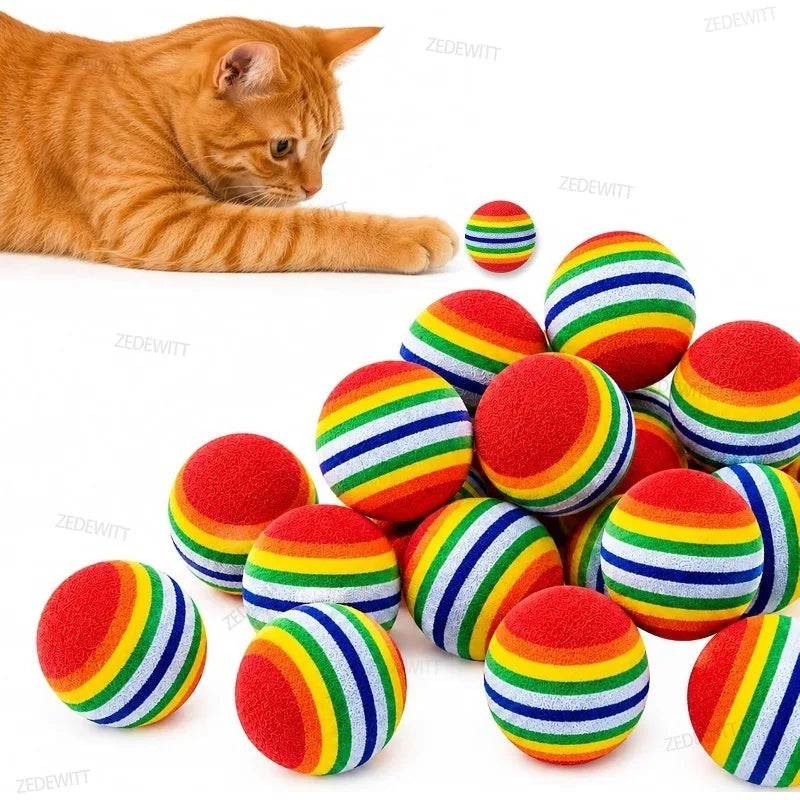 Interactive Soft Foam Cat Toy Ball - Quiet Indoor Kitten Chase & Play