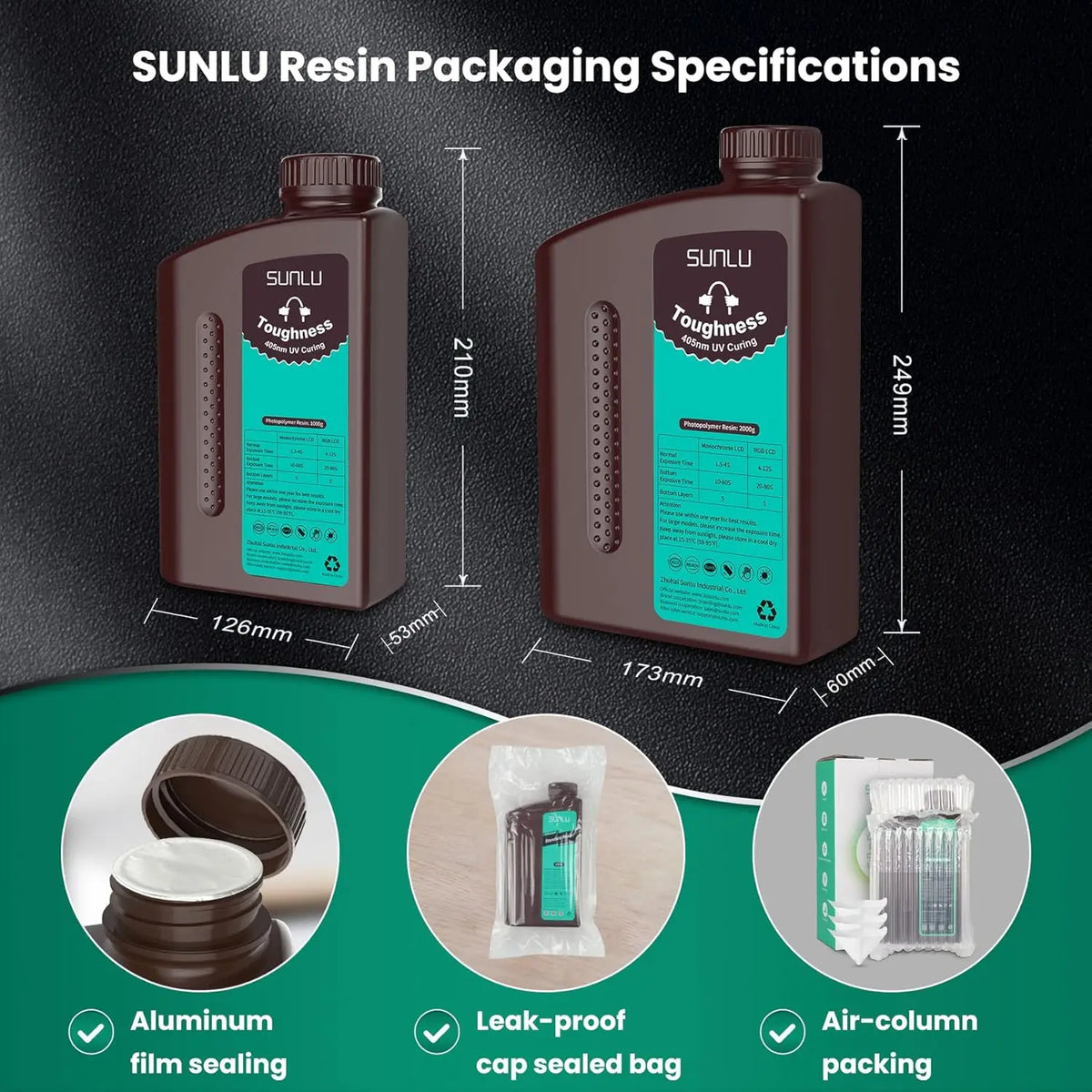 2KG 405nm UV 3D Printer Resin – Nylon-Like, High-Toughness & High-Temperature for SLA DLP LCD Printers