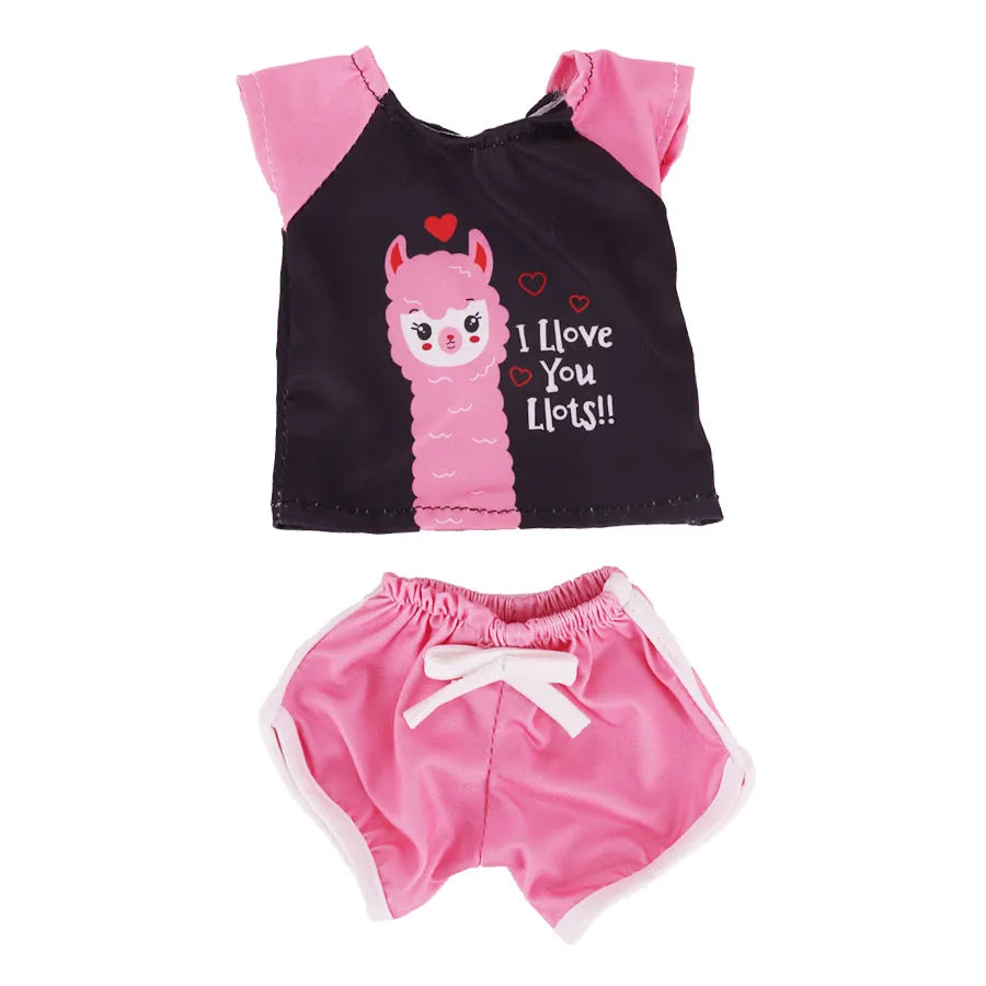 Cute Printed T-Shirt Top for 18-Inch (45.7 cm) & 43 cm Dolls, Short Doll Tee