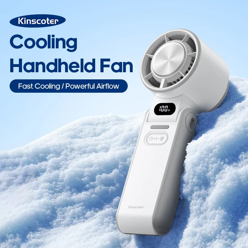 Portable High-Speed Handheld Fan 3600mAh Rechargeable 100 Adjustable Speeds Foldable Mini Turbo Fan