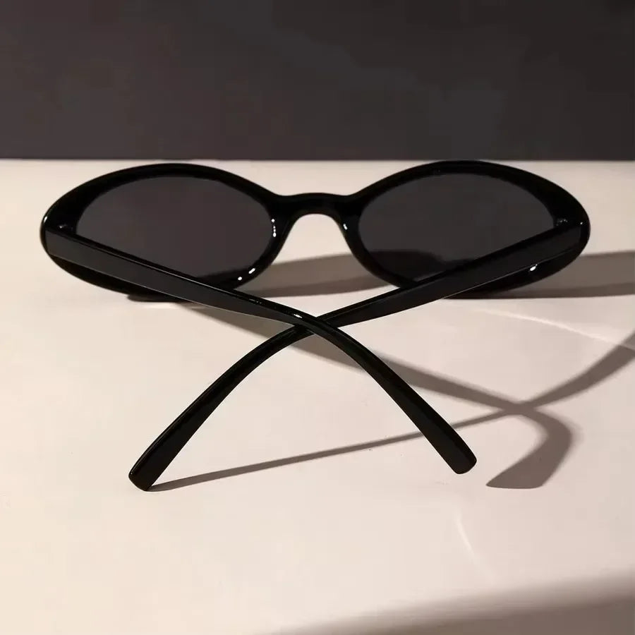 Small Oval Leopard Print Sunglasses - Retro Travel Fashion Shades, UV400 Protection