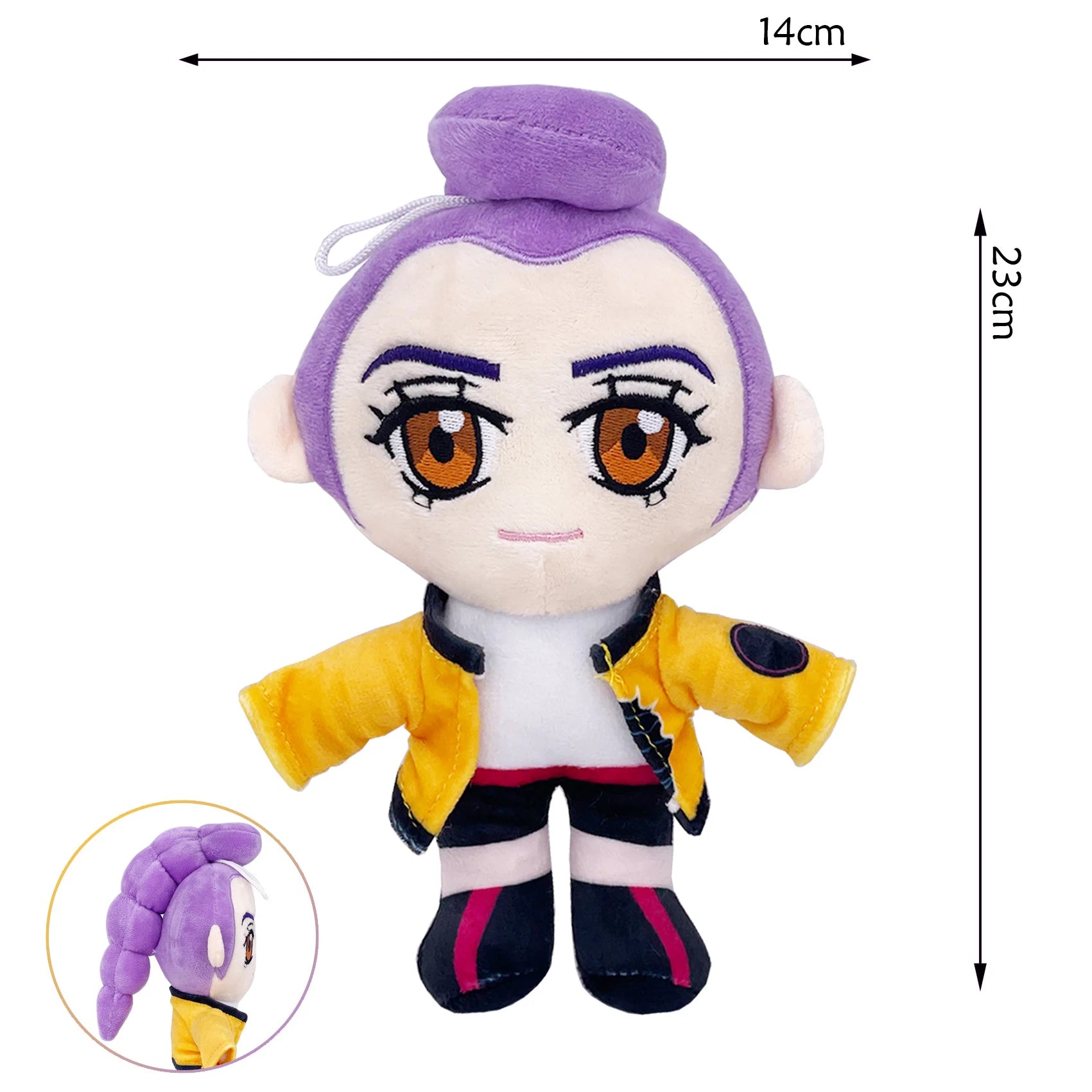 Anime K-Pop Demon Hunter Plush Doll Rumi Mira Zoey - Character Plush Toy for Fans, Party Favors & Desk Decoration