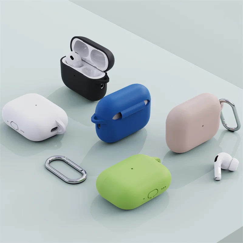 Silicone Protective Case for AirPods Pro - Shockproof Dustproof Cover, Wireless Charging Compatible
