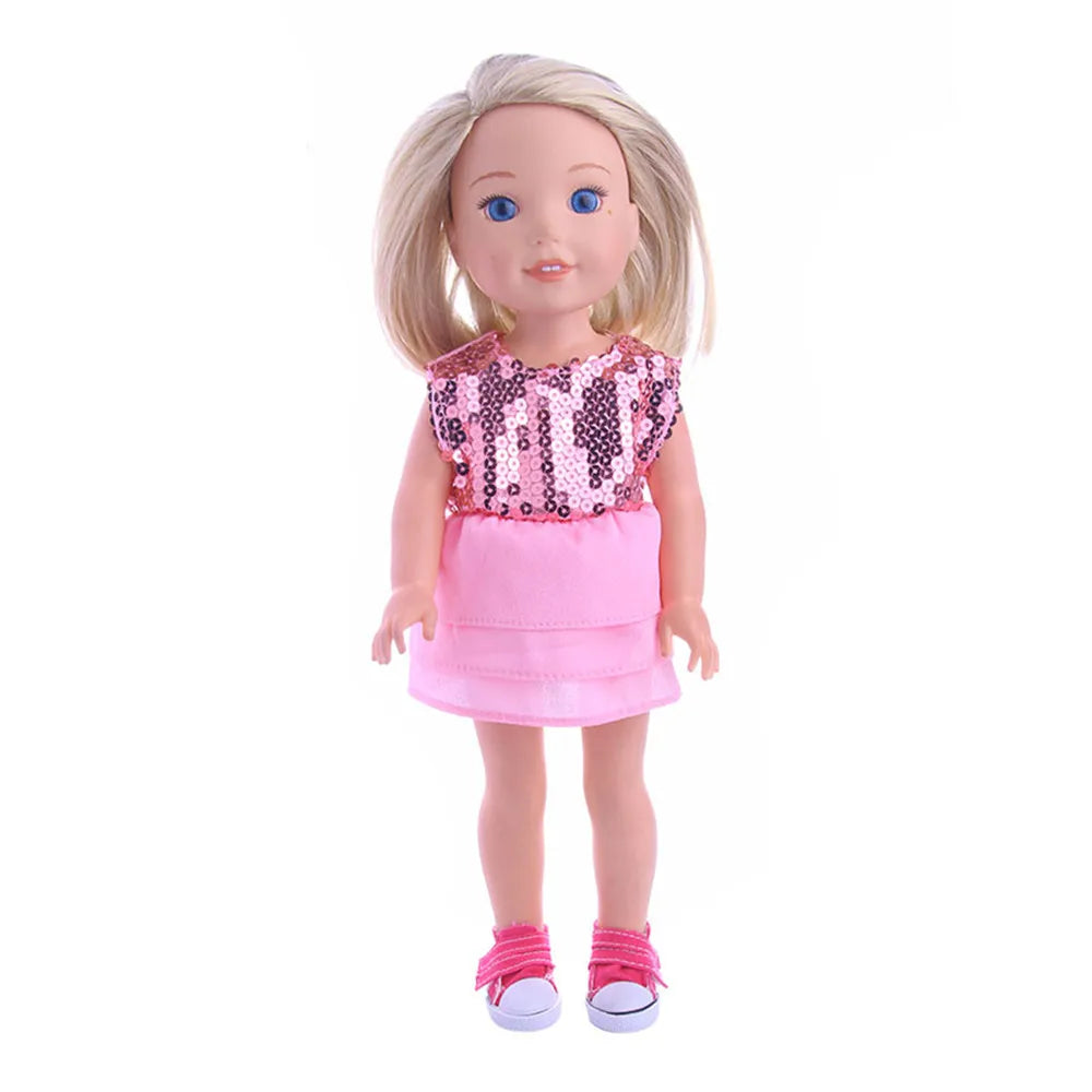 Fashion Doll Dress & Accessories Set for 14.5-Inch (36.8 cm) and 32–34 cm (12.6–13.4 in) 1/6 Scale Dolls