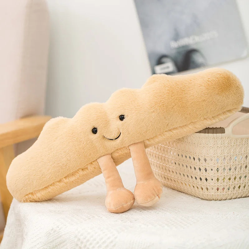 Cartoon Egg and Toast Plush Pillow Breakfast Stuffed Doll Cute Food Plush Gift