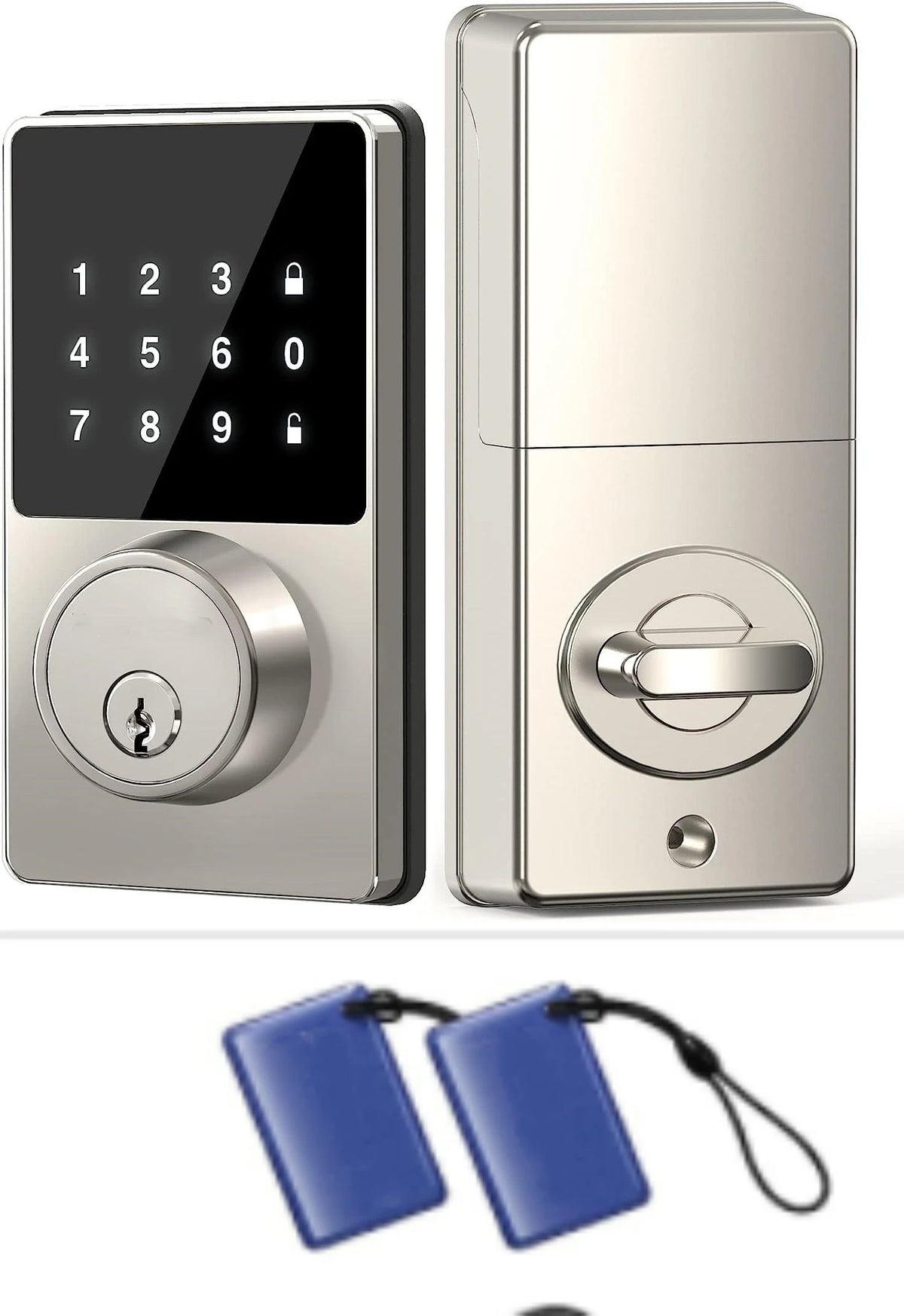 Smart Touchscreen Deadbolt Lock – Keyless Entry, 50 User Codes, Auto-Lock, IP66 Waterproof, Fits 1.4–2.0 in (35–50 mm) Doors, Easy DIY Install