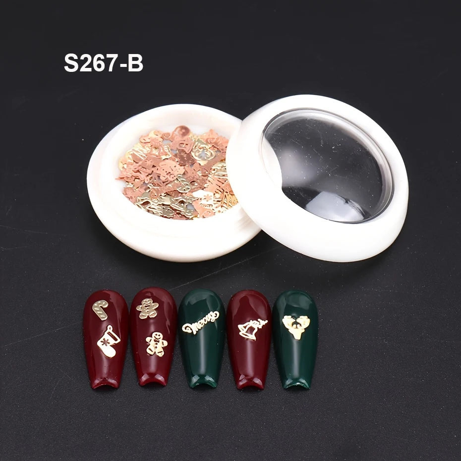 3D Christmas Snowflake Nail Charms for Festive Nail Art view 8