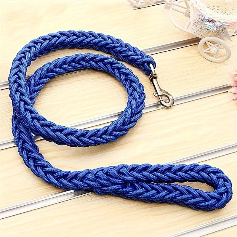 Braided 5 ft (1.5 m) Dog Leash - Durable Nylon with Padded Handle for Training & Comfortable Walks