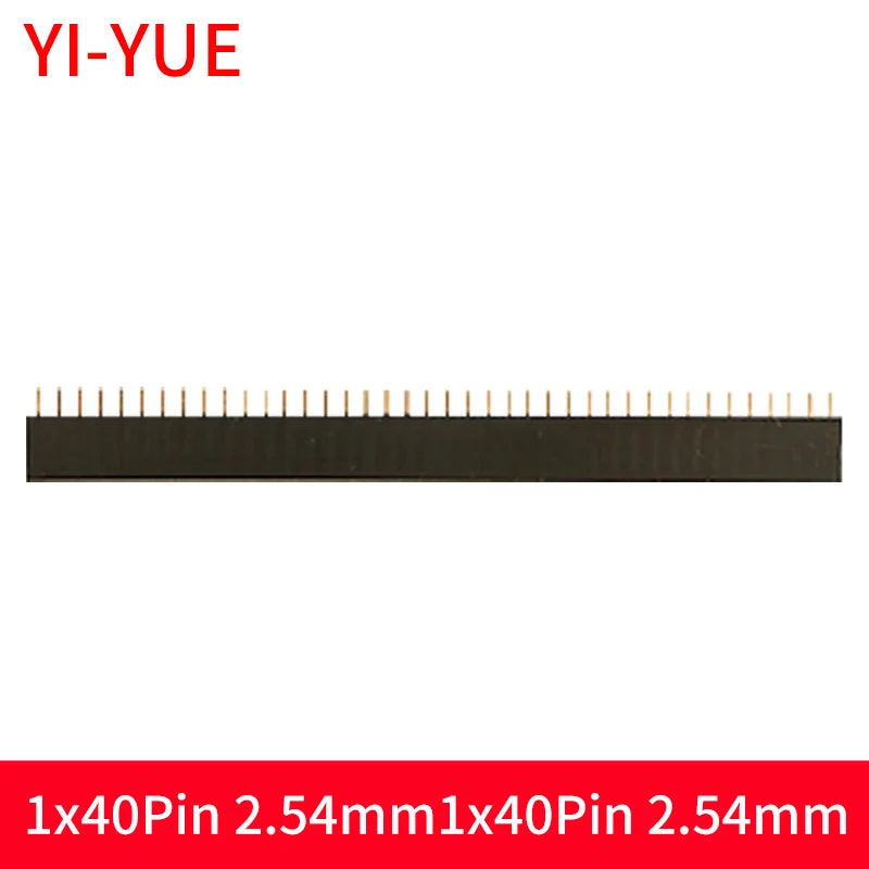 40-Pin 2.54mm Single-Row Pin Header Connector Kit - 10 Female & 10 Male